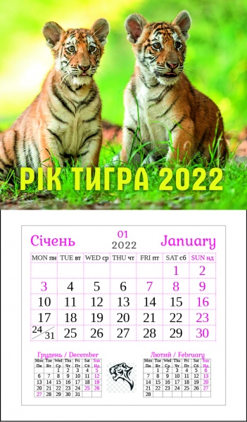 Календар Діана Плюс Настінний Магніт (10 видів) 2022