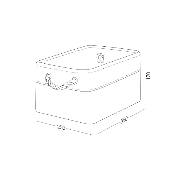 Ящик для зберігання MVM TH-10 M GRAY/WHITE 170x250x350 мм