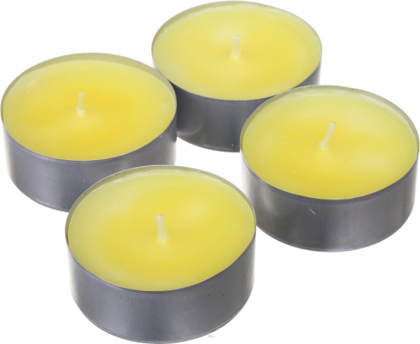 Свеча-таблетка ароматизированная Pako-If Лимон 4 шт. желтый 