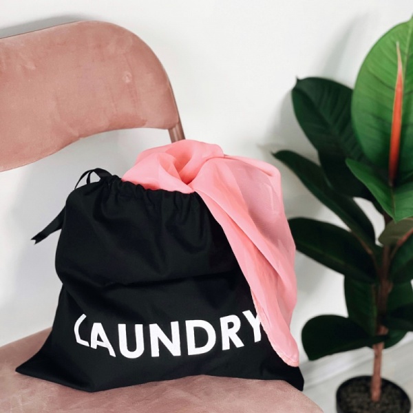 Органайзер текстильний Organize M-laundry Laundry бавовняний для брудних речей чорний 380x380 мм