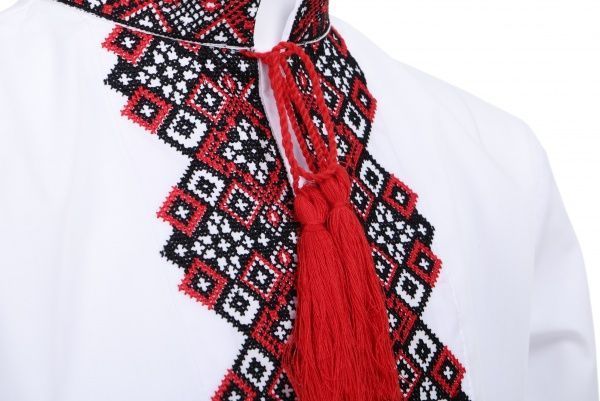 Вышиванка для мальчиков Сварга Добрыня р.134-140 красно-черный 