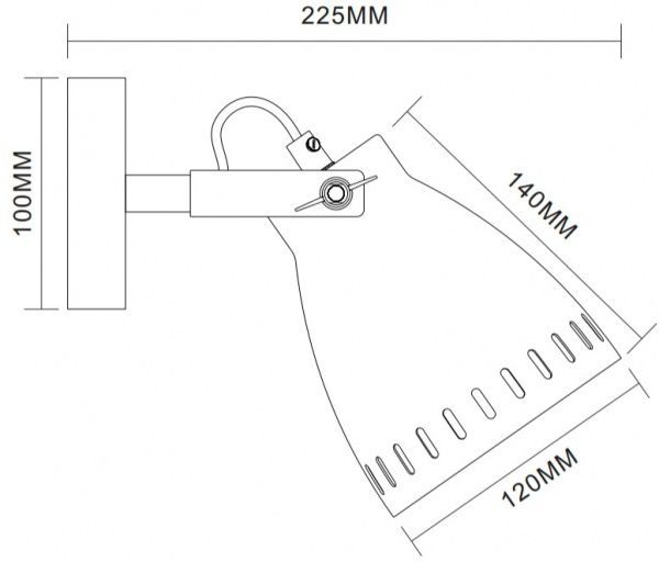 Бра Camelion WML-428-1 C02 1x40 Вт E27 черный 