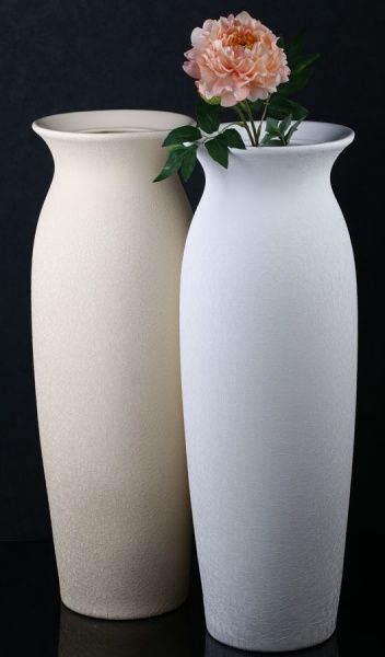 Ваза керамическая белая Луиза шелк 68 см