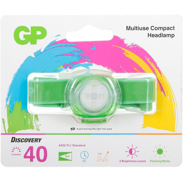 Фонарик на голову GP CH31GE-2FB1 салатовый 