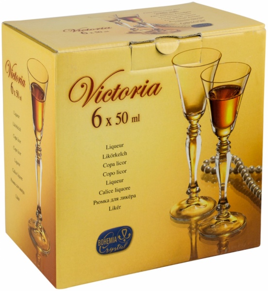 Набор рюмок Victoria РОКОКО 50 мл 6 шт. Bohemia