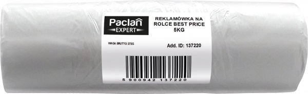 Пакет поліетиленовий Paclan з ручками в рулоні 6,7 мкм 150 шт.