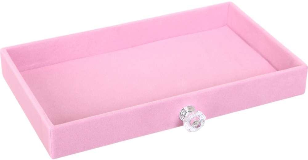 Скринька для прикрас Velvet трьохрівнева 13.5х23.5х10.5 рожева