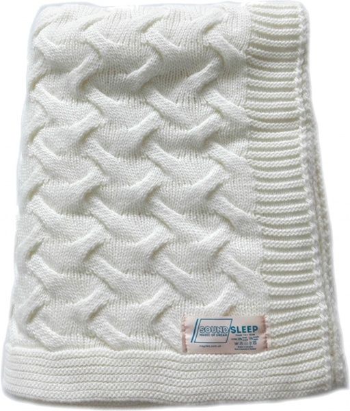 Плед вязанный Varanasi 140x180 см молочный SoundSleep 