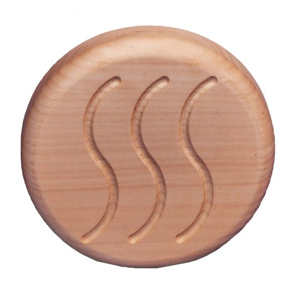 Заглушка дерев'яна Tesli d125 мм липа/вільха