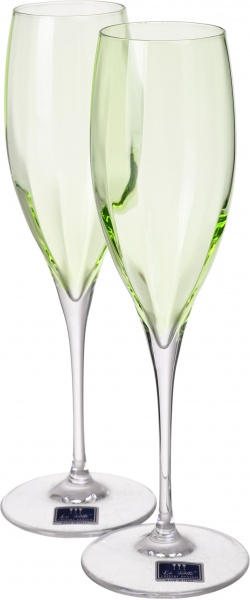 Набор бокалов для шампанского Monalisa Allegria Green 260 мл 6 шт. Vema 