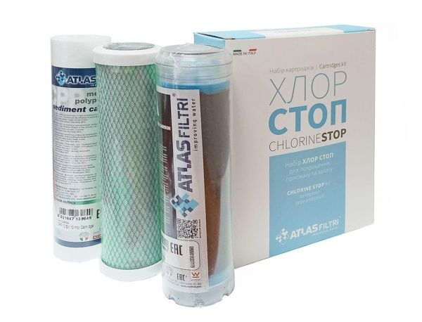 Набор картриджей Atlas Filtri для тройных систем Хлор Стоп LSP000001