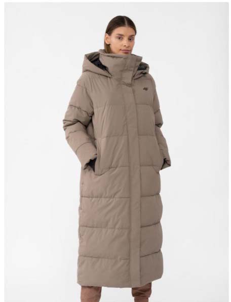 Пальто 4F DOWN JACKET F237 4FAW23TDJAF237-82S р.S коричневий