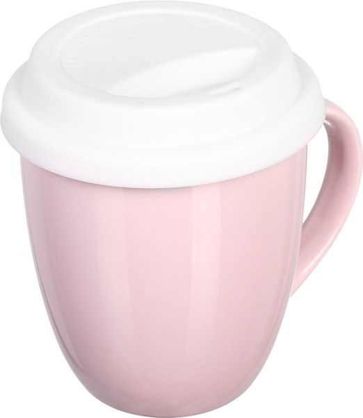 Чашка с крышкой Snug Pink 370 мл Fiora