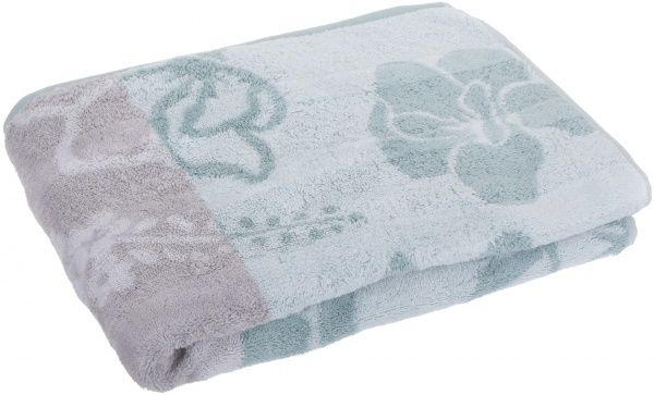 Рушник Green symphony 80x150 см зелений із сірим Cawo 