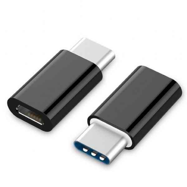 Перехідник Cablexpert чорний (A-USB2-CMmF-01) USB Type-C (Micro USB розетка) 
