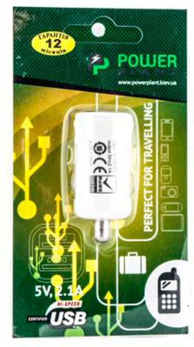 Зарядное устройство PowerPlant 2.1A DV00DV5037 