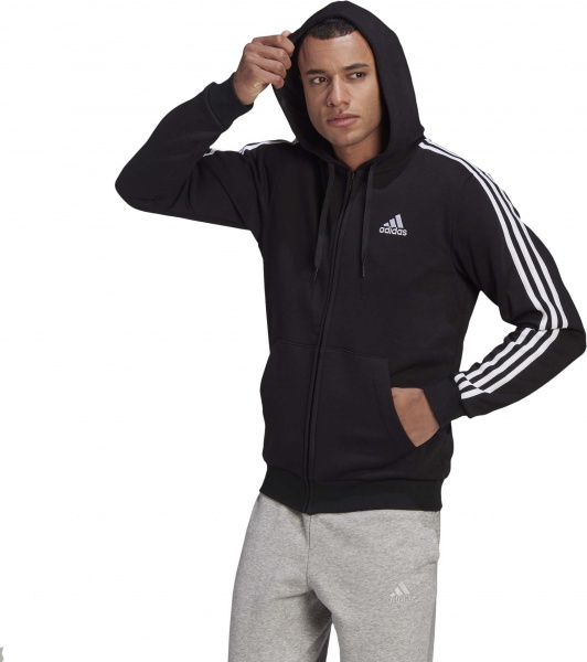 Джемпер Adidas M 3S FL FZ HD GK9051 р. M чорний