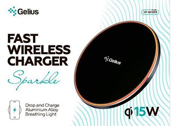 Беспроводное зарядное устройство Gelius Pro Sparkle Wireless Charger 15W GP-WC003 Черный 