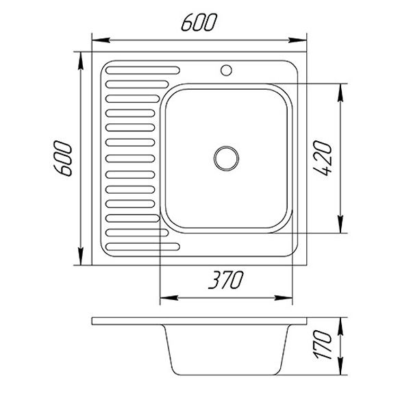 Мийка для кухні Z6636l 