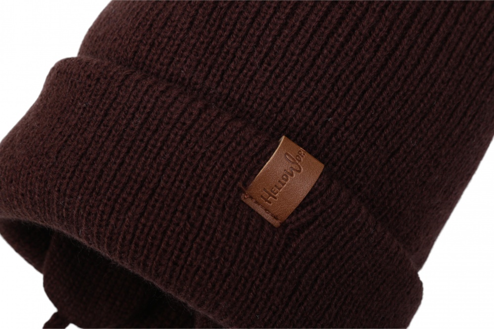 Шапка HW дитяча з мотузочками р.50-52 коричневий