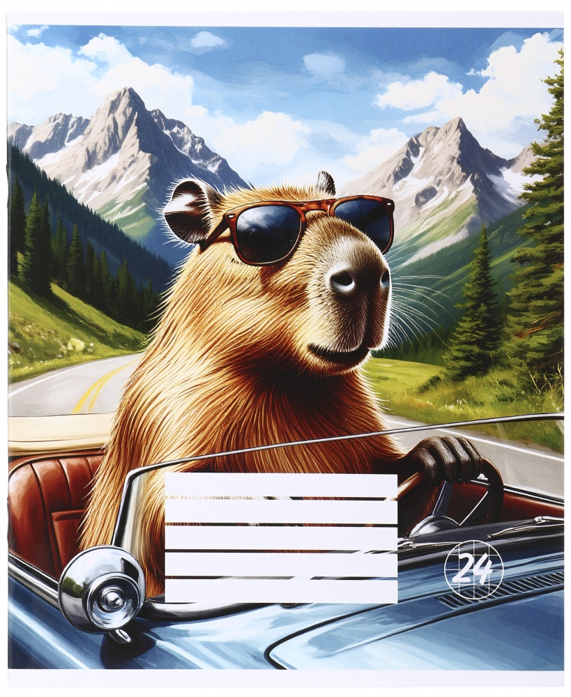 Тетрадь школьная Capybara_25 24 листа в клеточку Nota Bene