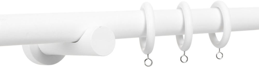 Карниз Vivendi одинарный укомплектованный d28 мм 240 см белый
