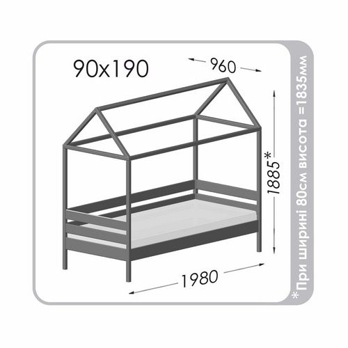 Кровать детская Estella Амми 80x190 см белый 