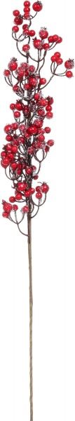 Декорація новорічна Гілка з червоними ягодами 80см EPI-A3-49625R 