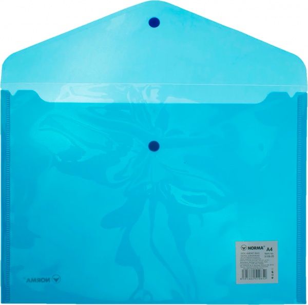 Папка з кнопкою А4 РР 160 мкн Neon блакитний 5106-05 NORMA