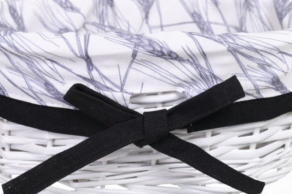 Кошик плетений Tony Bridge Basket з текстилем 28х20х12 см HQN20-2CD-5 