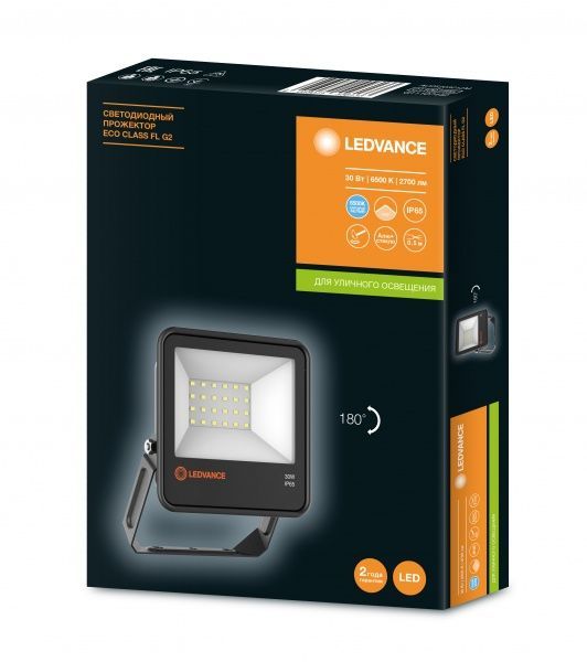 Прожектор светодиодный Ledvance 30 Вт IP65 черный Flood ECO G2 30W 6500K 