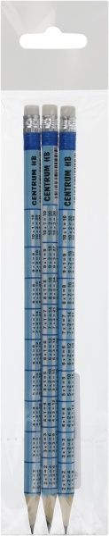 Набор карандашей чернографитных 3 шт. Таблица умножения 82099-3 Centrum