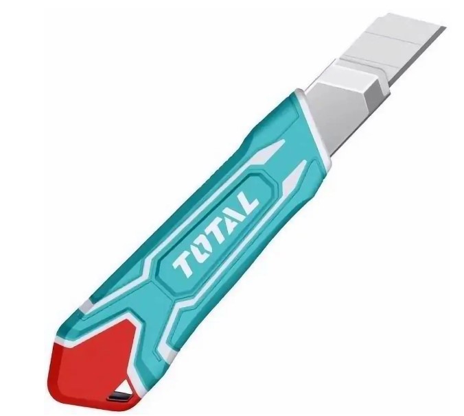 Нож строительный Total 25 мм выдвижное лезвие длина 200 мм THT5112505