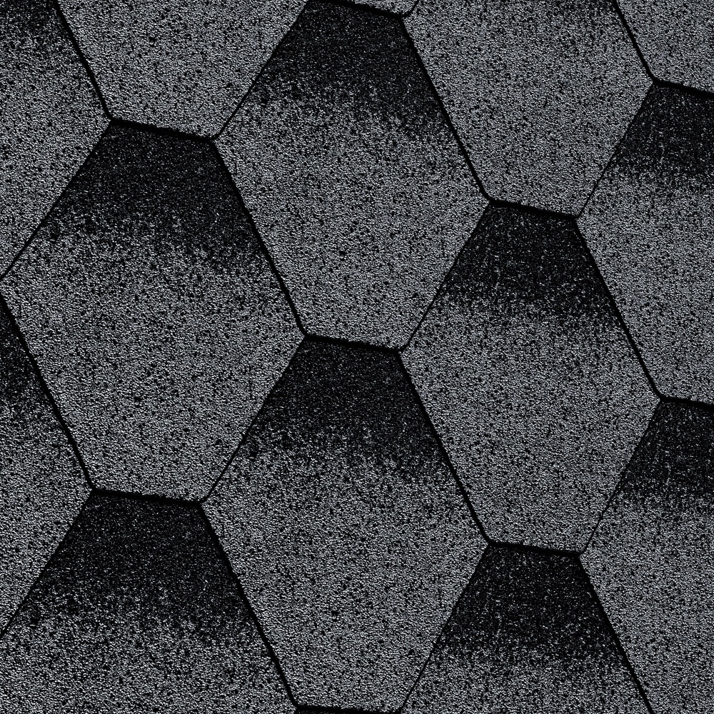 Битумная черепица MATIZOL® RESIDENCE сота графитовый оттененный 3 кв.