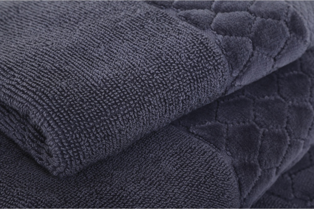 Рушник махровий VELOUR CELLS 50x90 см антрацит La Nuit