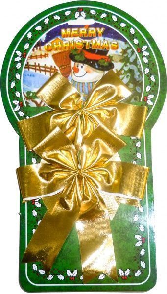 Декорація новорічна Бант 13 см 2 шт. MC50-5423-1 