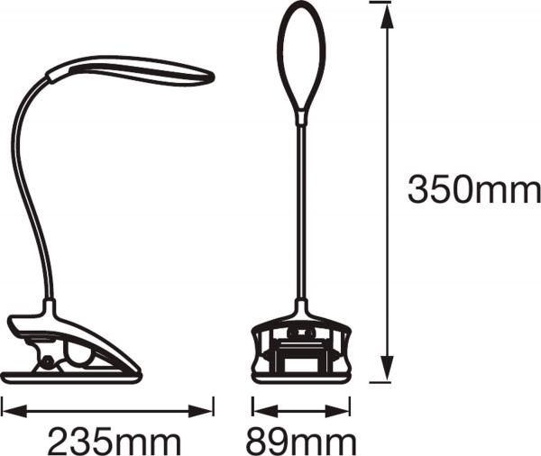 Настольная лампа офисная Ledvance Panan Clip LED 5 Вт белый 