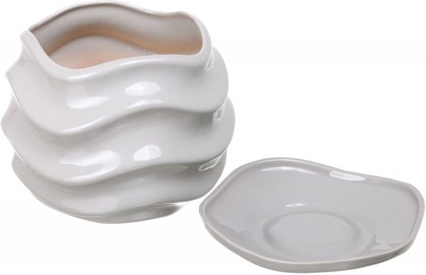 Горщик для квітів Eterna 19х16 см PT 201-16 круглий сірий кварц 