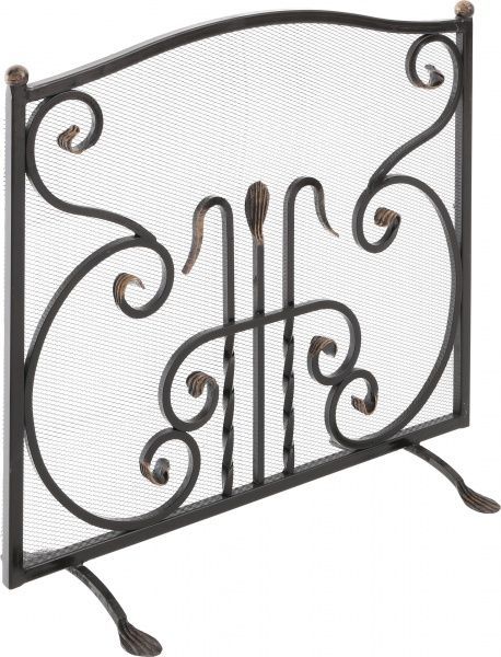 Решетка каминная Люкс 80x75x25 см 75х80 см черный 