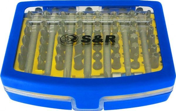 Набор бит S&R с держателем 57 шт. 251512757