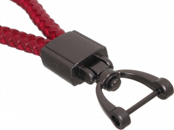 Брелок для ключей с U зажимом с отверткой красный