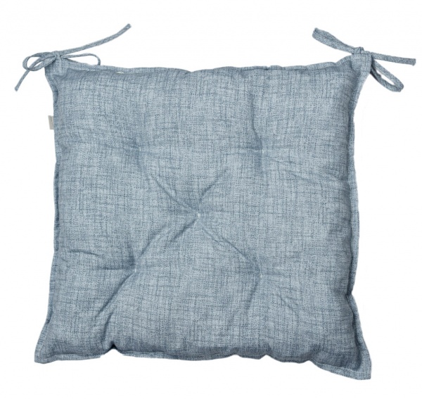 Подушка на стул Pionia серая на завязках La Nuit