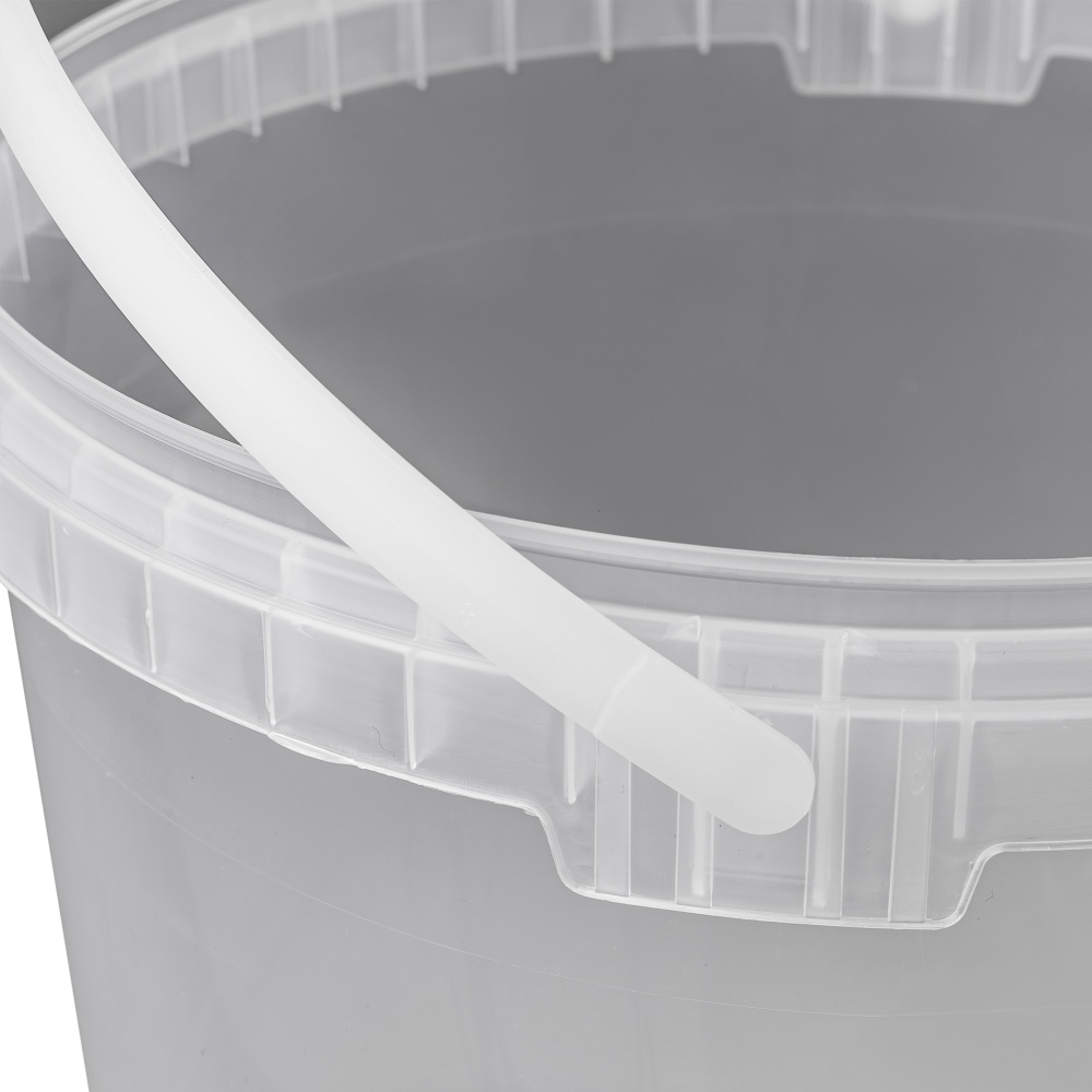 Відро звичайне Пласт-Бокс кругле (високе) з пластиковою ручкою (10BH) 10 л прозорий