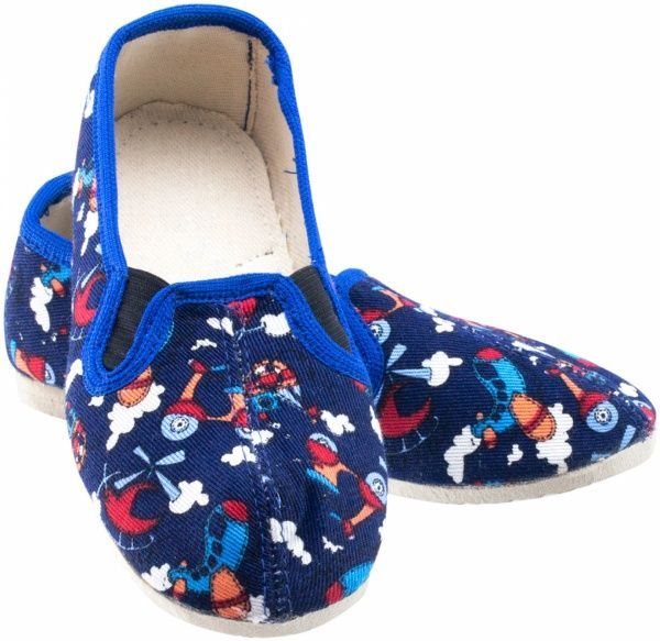 Капці для хлопчиків Экотапок Резинка сині з супінатором 1025 р.30