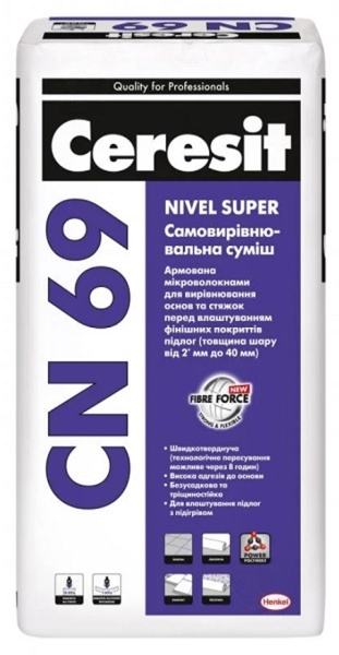 Самовыравнивающийся пол Ceresit CN 69 25 кг