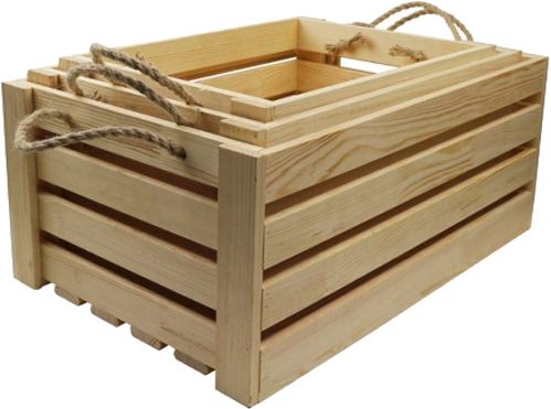 Ящик деревянный квадратный 23х23х21 см Роса 