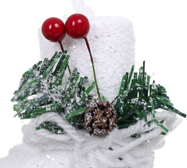 Елочная игрушка коньок Ягодка на снегу SDK11065W 11 см 