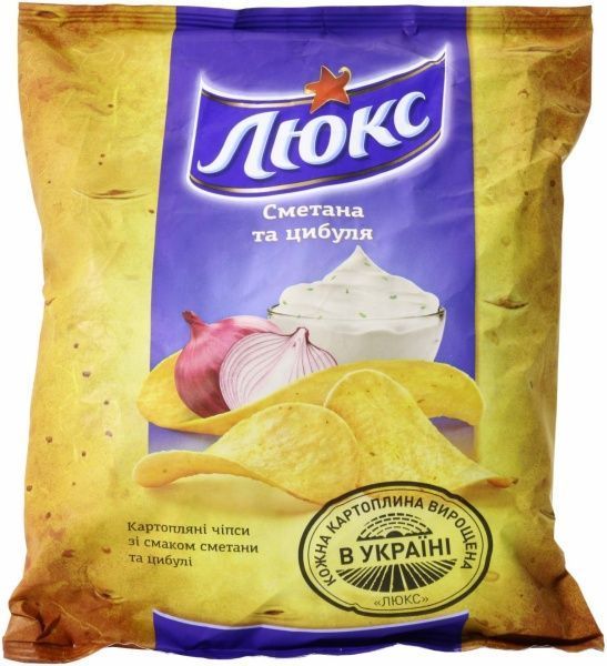 Чипси Люкс Сметана та цибуля 71 г (660336) 