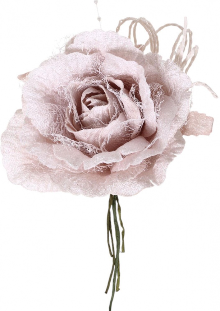 Квітка декоративна Троянда з намистинами в асортименті d10 см