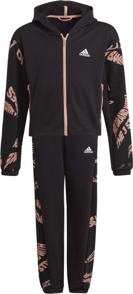 Спортивний костюм Adidas G HOODED CO TS GT6908 р. 164 чорний